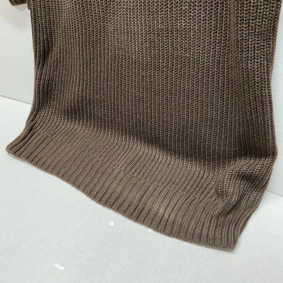 XS DRESS Ribbed Turtleneck Sweater Dress Belle by Kim Gravel-BROWN $54 - Picture 11 of 15